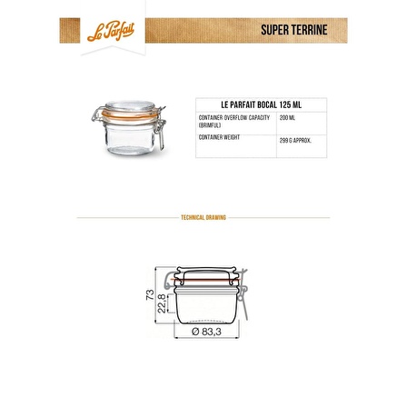 Le Parfait Super Terrines Vakumlu 500 ml - 250 ml - 125 ml Cam Kavanoz Seti